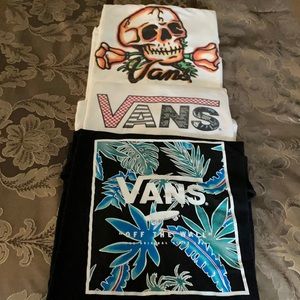 3 Vans Short Sleeve T-Shirts Size Large Very Good Condition